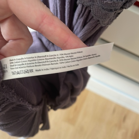 Free People Adella Slip Dress Charcoal Light Purple - Picture 9 of 9